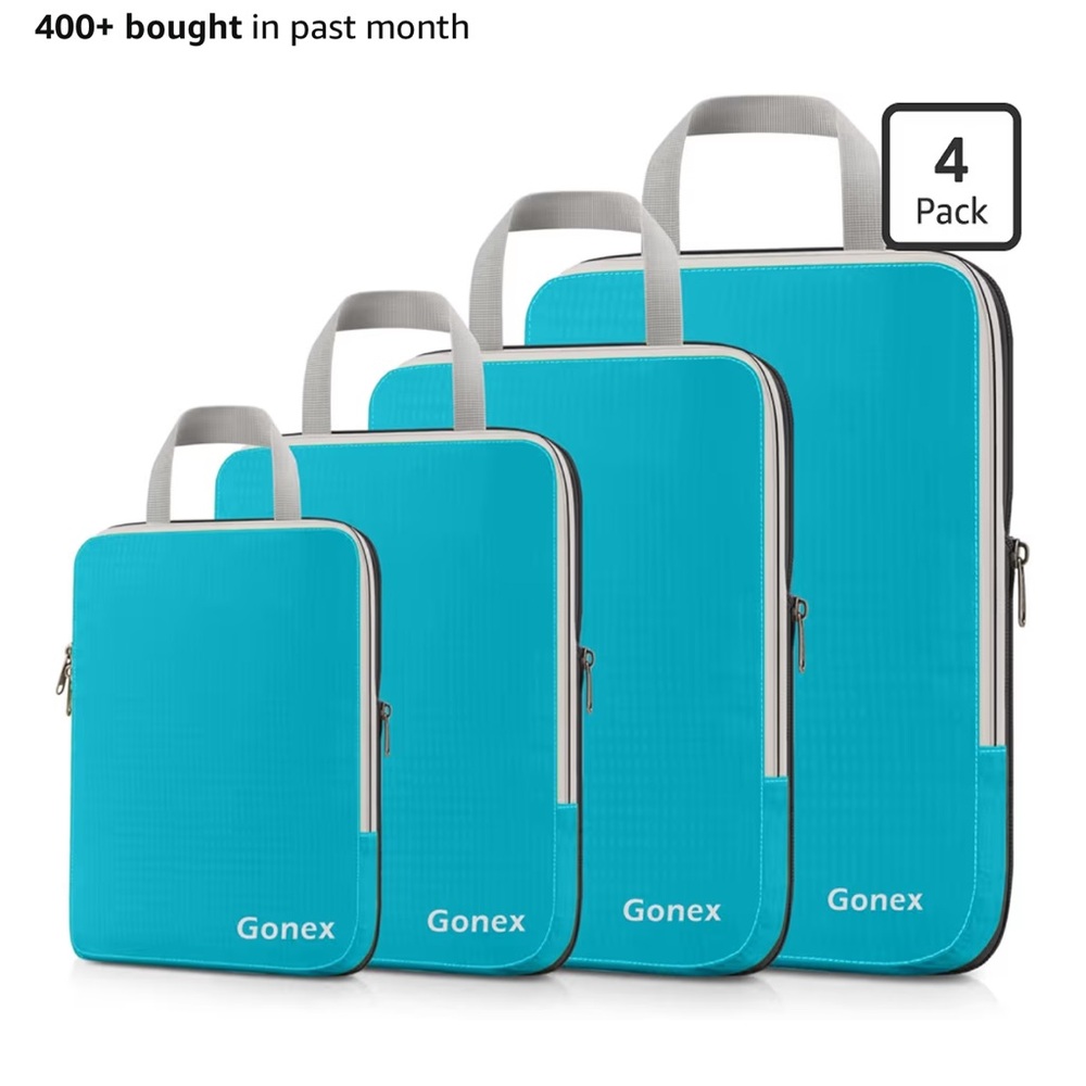 Gonex Teal Packing Cube Set - 4 Piece